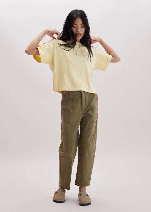 Richer Poorer Relaxed Crop Tee in Butter