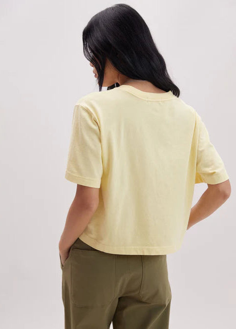 Richer Poorer Relaxed Crop Tee in Butter