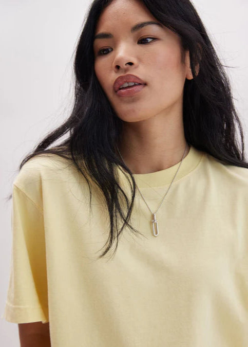 Richer Poorer Relaxed Crop Tee in Butter