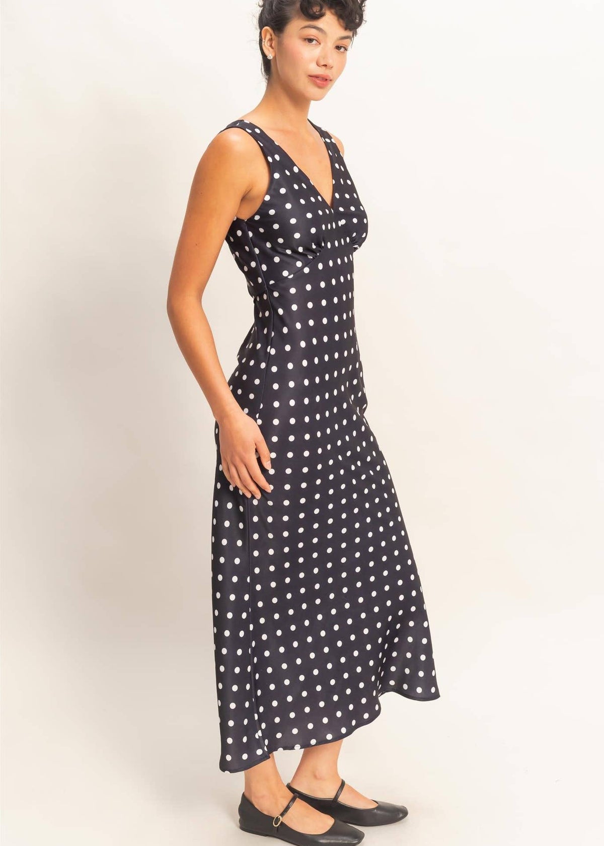 Isla Polka Dot Sleeveless Maxi Dress