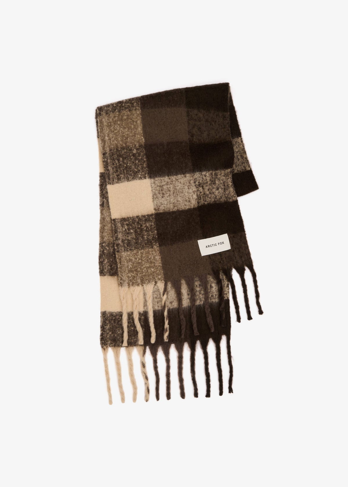 Arctic Fox  Reykjavik Scarf in Brown Check