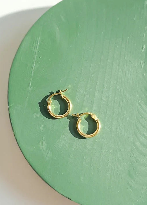 Gold Sterling Everyday Hoops 18k