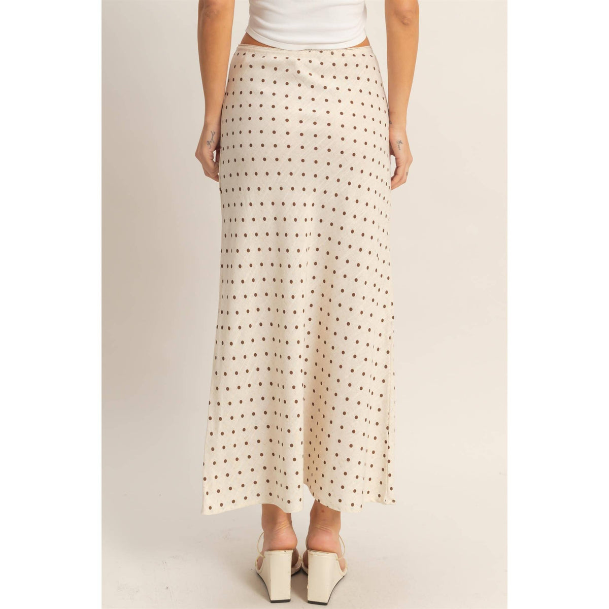 Paisley Polka Dot A-Line Skirt