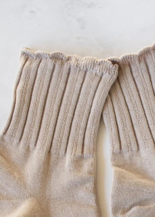 Evelyn Casual Socks in Beige