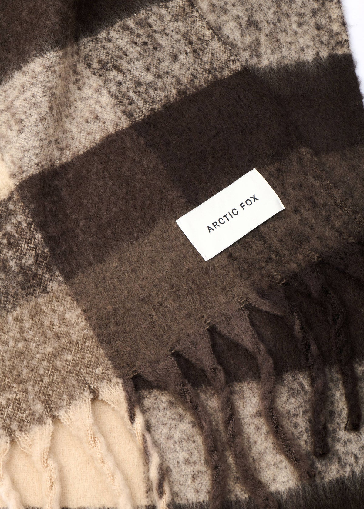 Arctic Fox  Reykjavik Scarf in Brown Check
