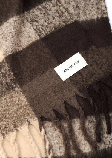 Arctic Fox Reykjavik Scarf in Brown Check