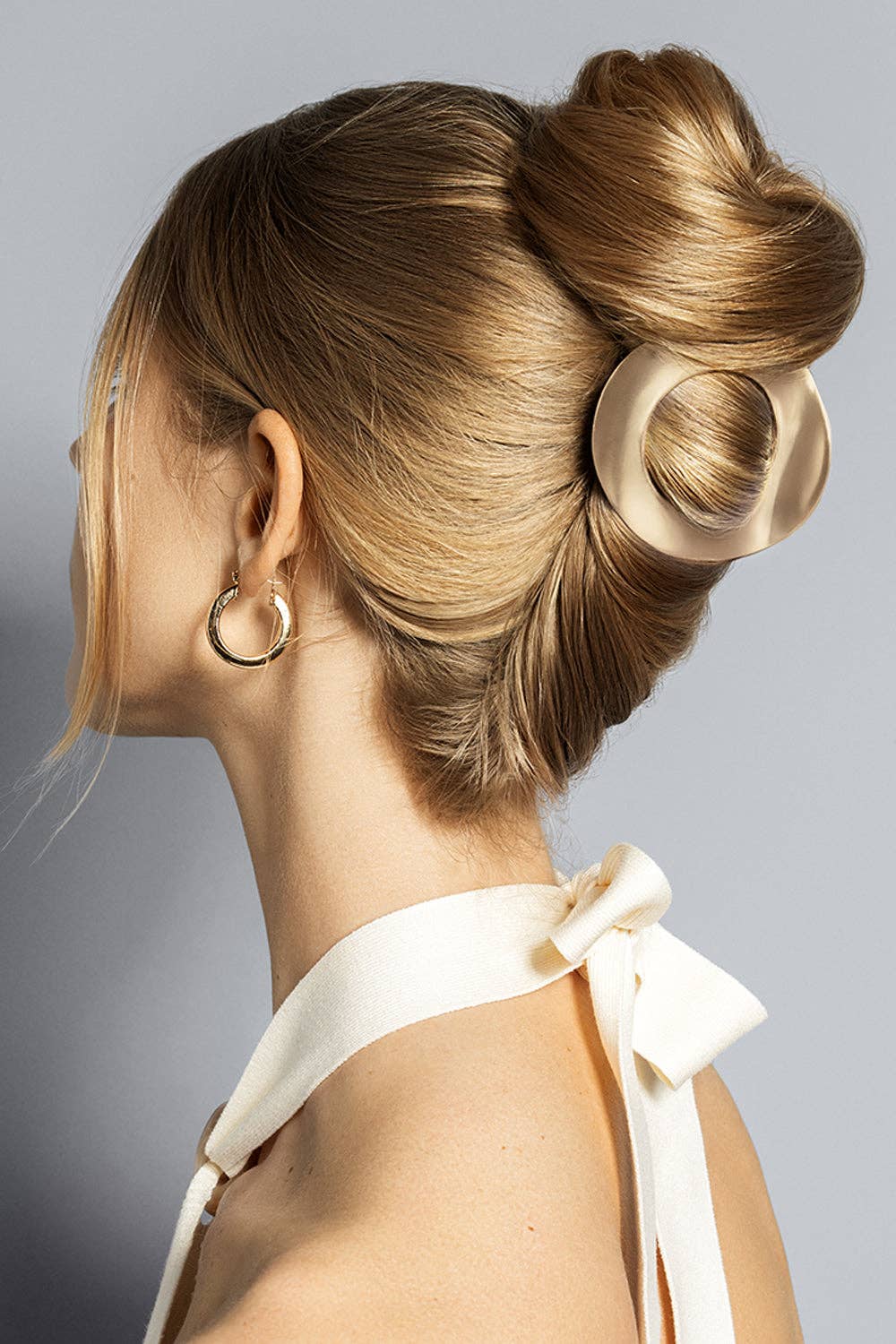 Gilded Flat Hair Clip in Gold