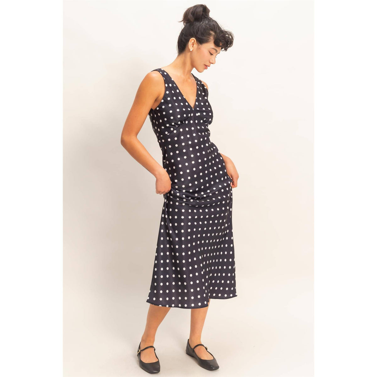 Isla Polka Dot Sleeveless Maxi Dress