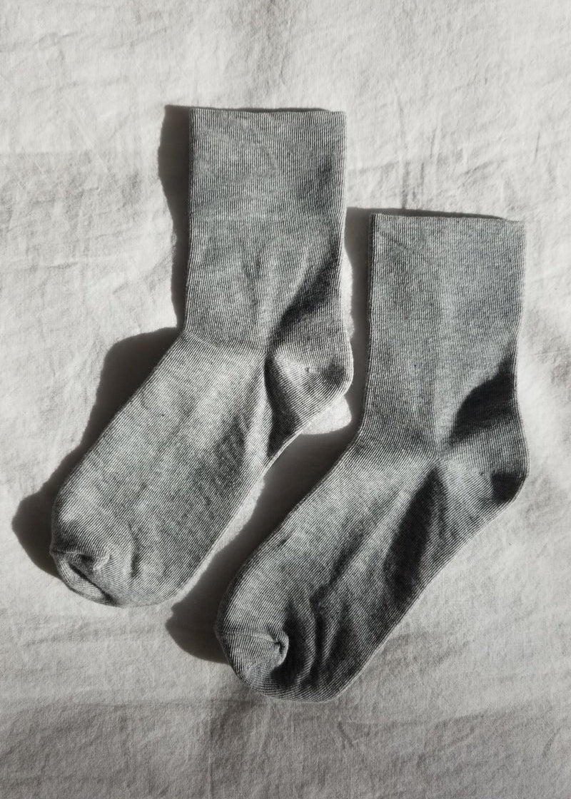 Le Bon Shoppe Sneaker Socks in Heather Grey
