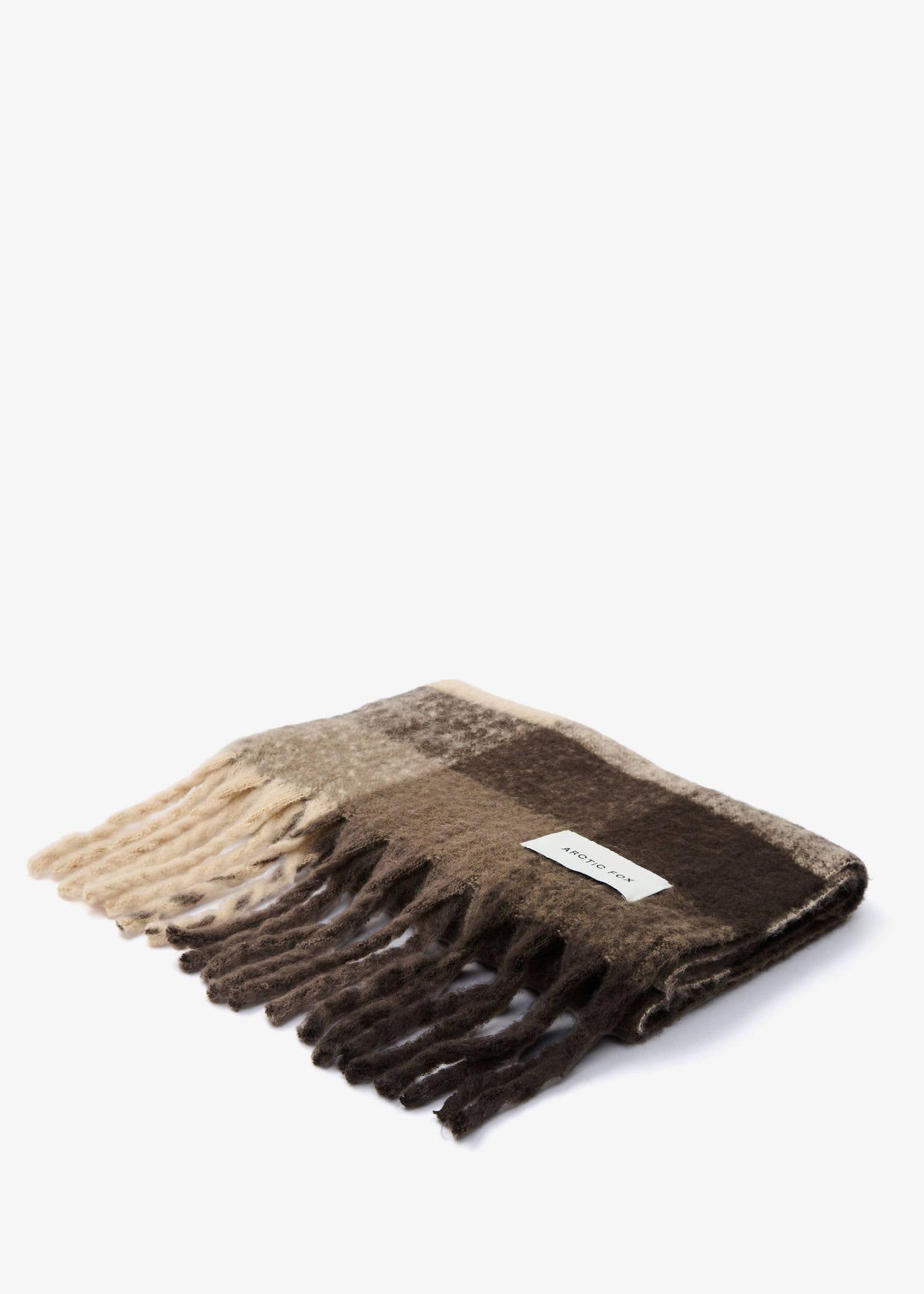 Arctic Fox  Reykjavik Scarf in Brown Check