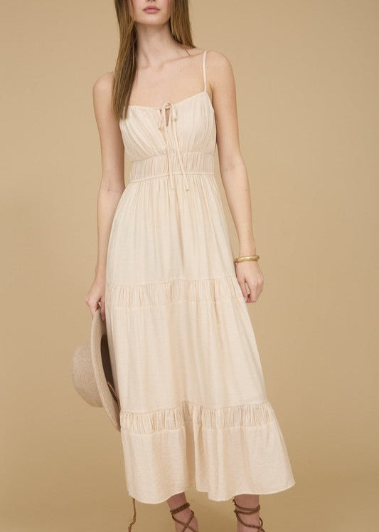 Stassi Smocked Midi Dress