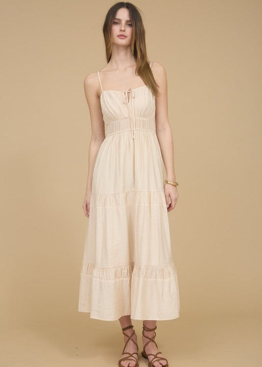 Stassi Smocked Midi Dress