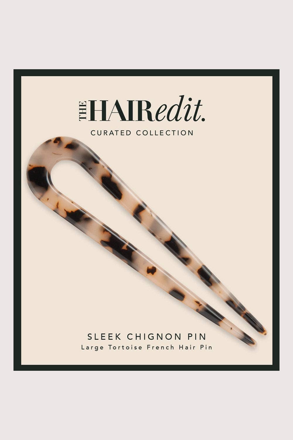 Sleek French Hair Pin in Tortoise