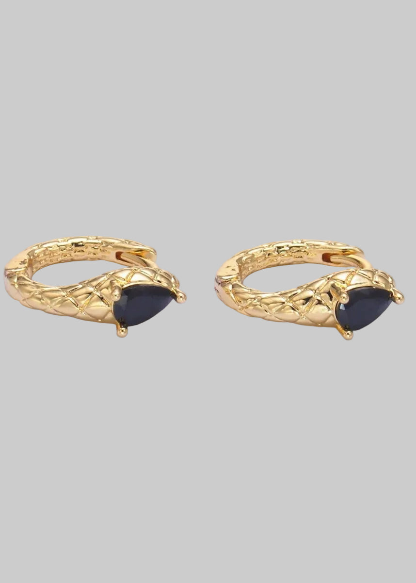 Scaled Snake Huggie Earrings