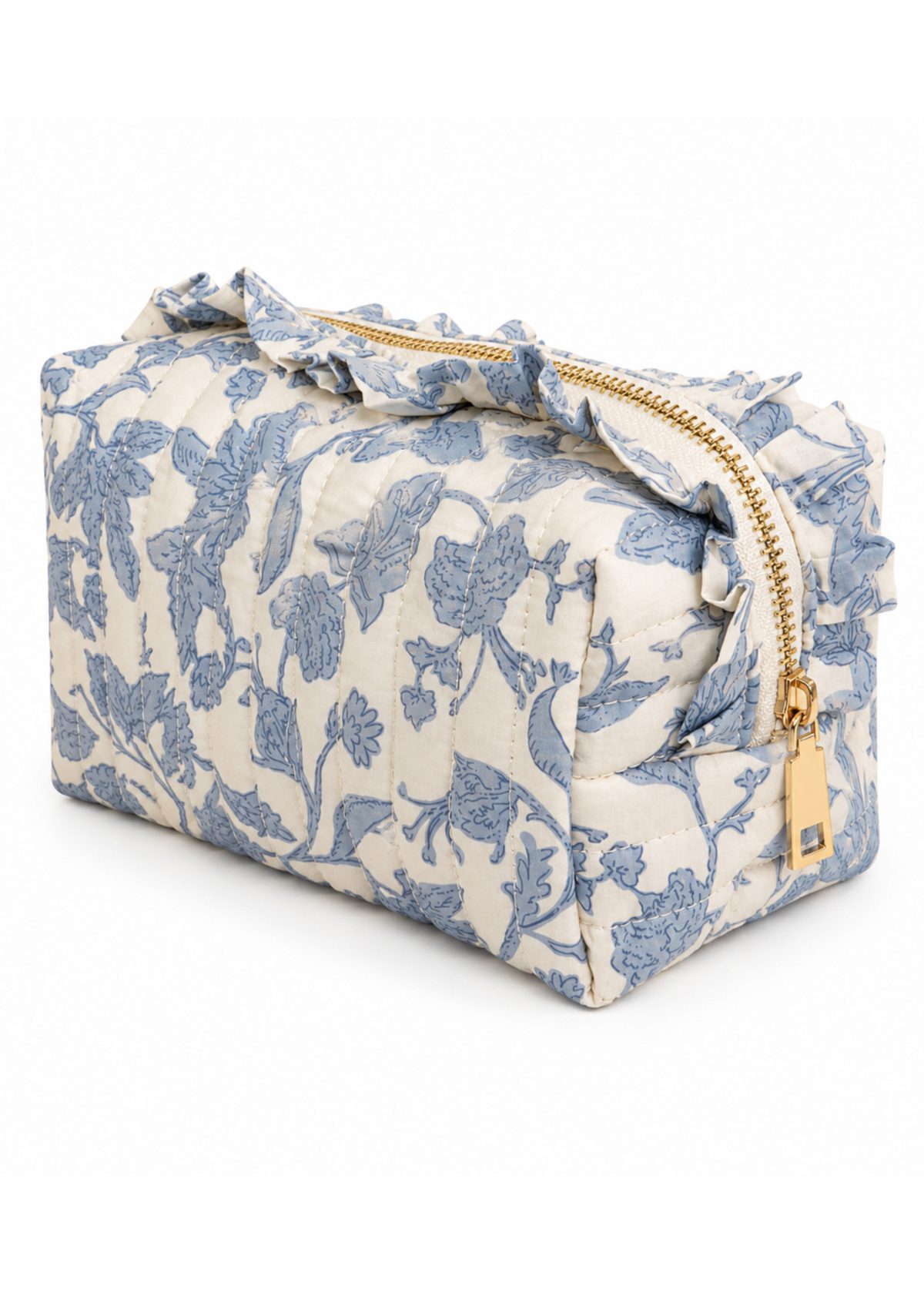 Cotton Quilted Toiletry Bag