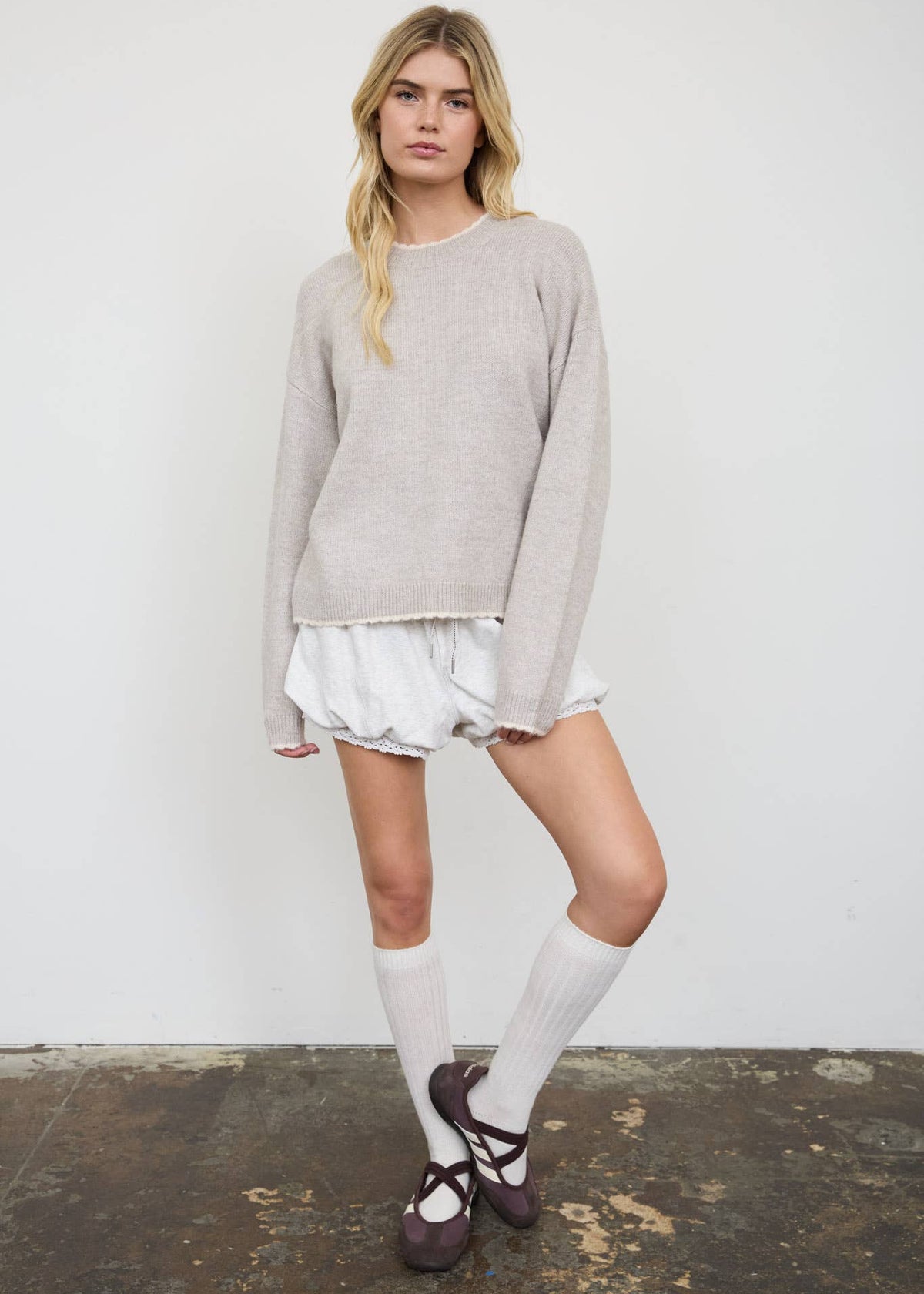 Claire Contrast Pullover Sweater