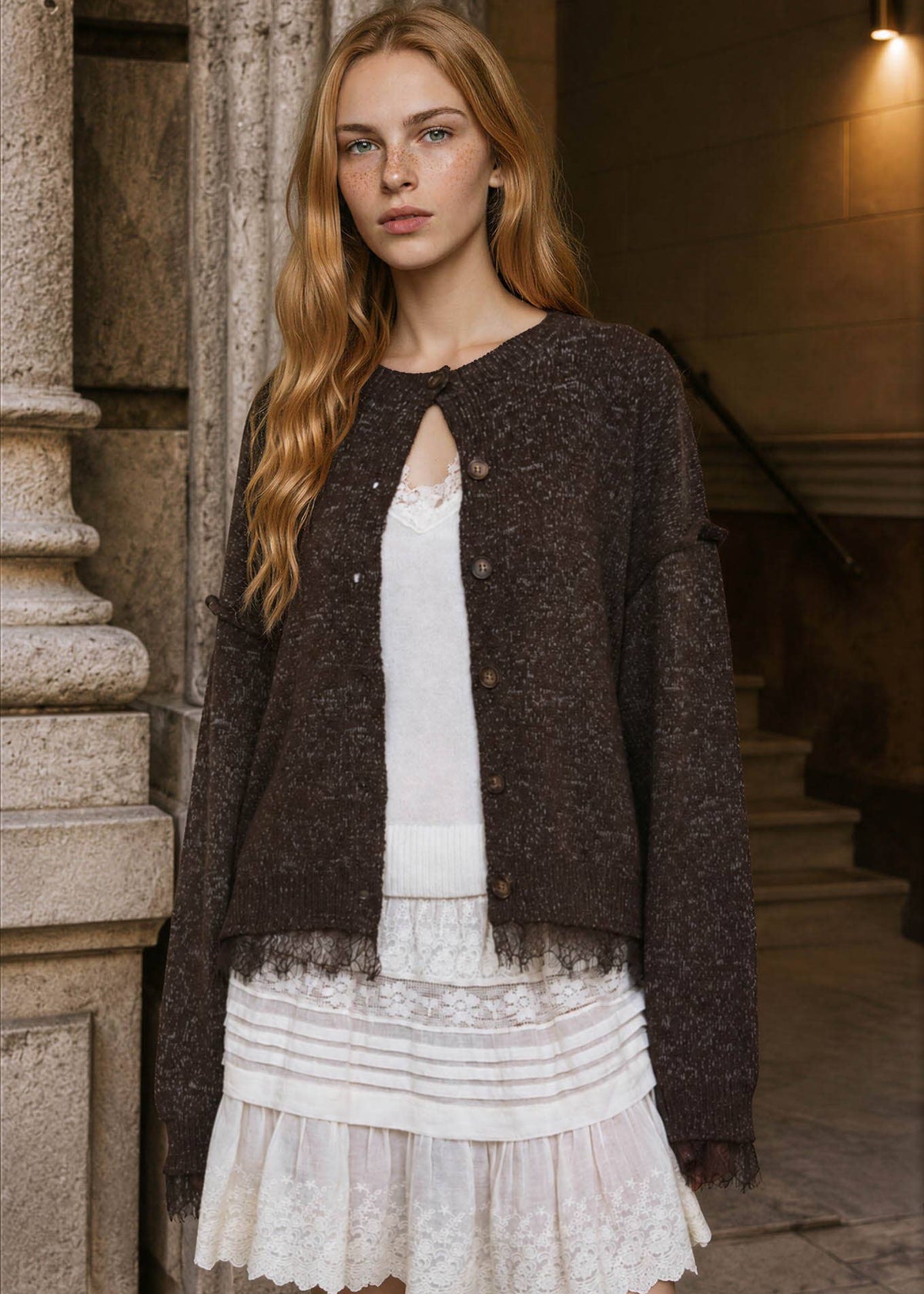 Lizzy Lace Cardigan Top