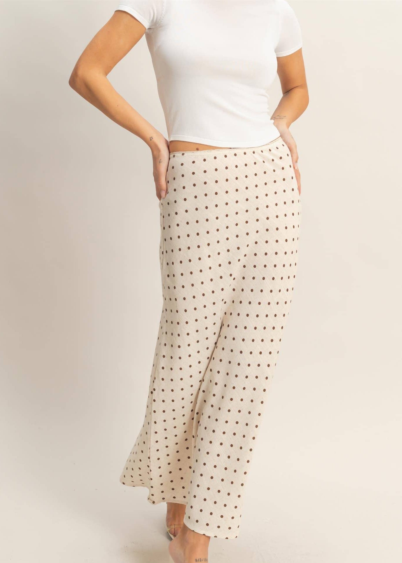Paisley Polka Dot A-Line Skirt