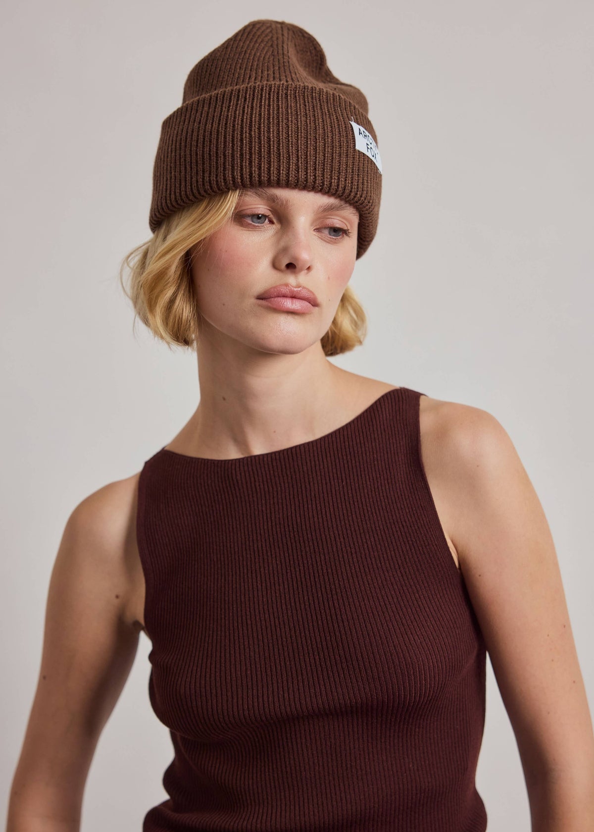 Arctic Fox Recycled Bottle Beanie in Chocolate