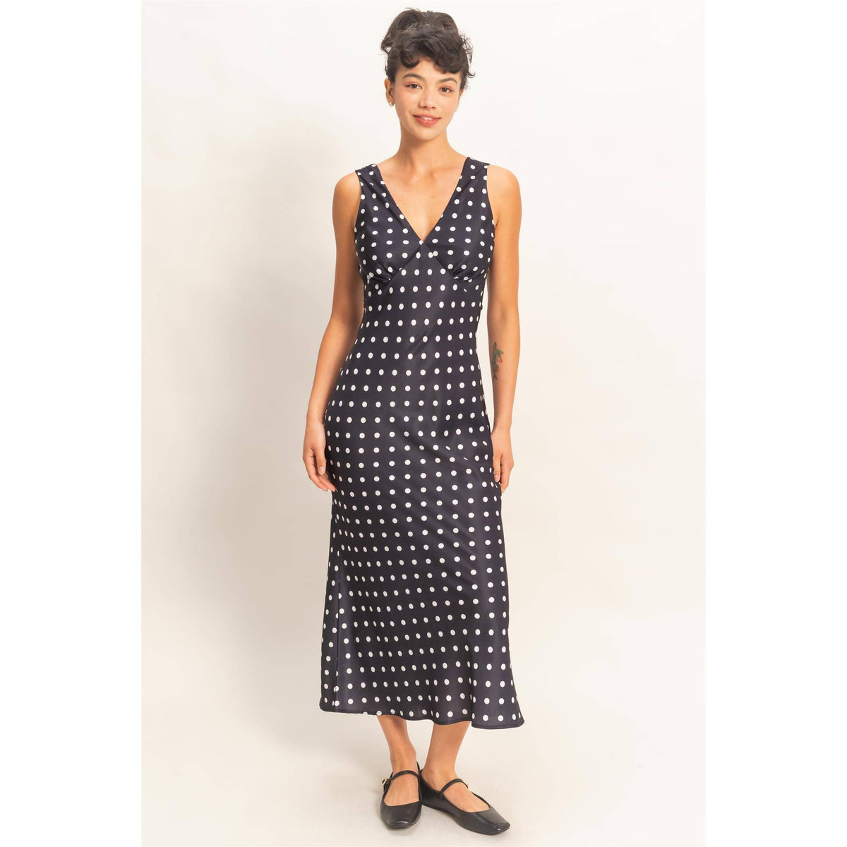 Isla Polka Dot Sleeveless Maxi Dress