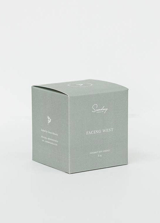 Sunday Candle Co. Facing West Candle