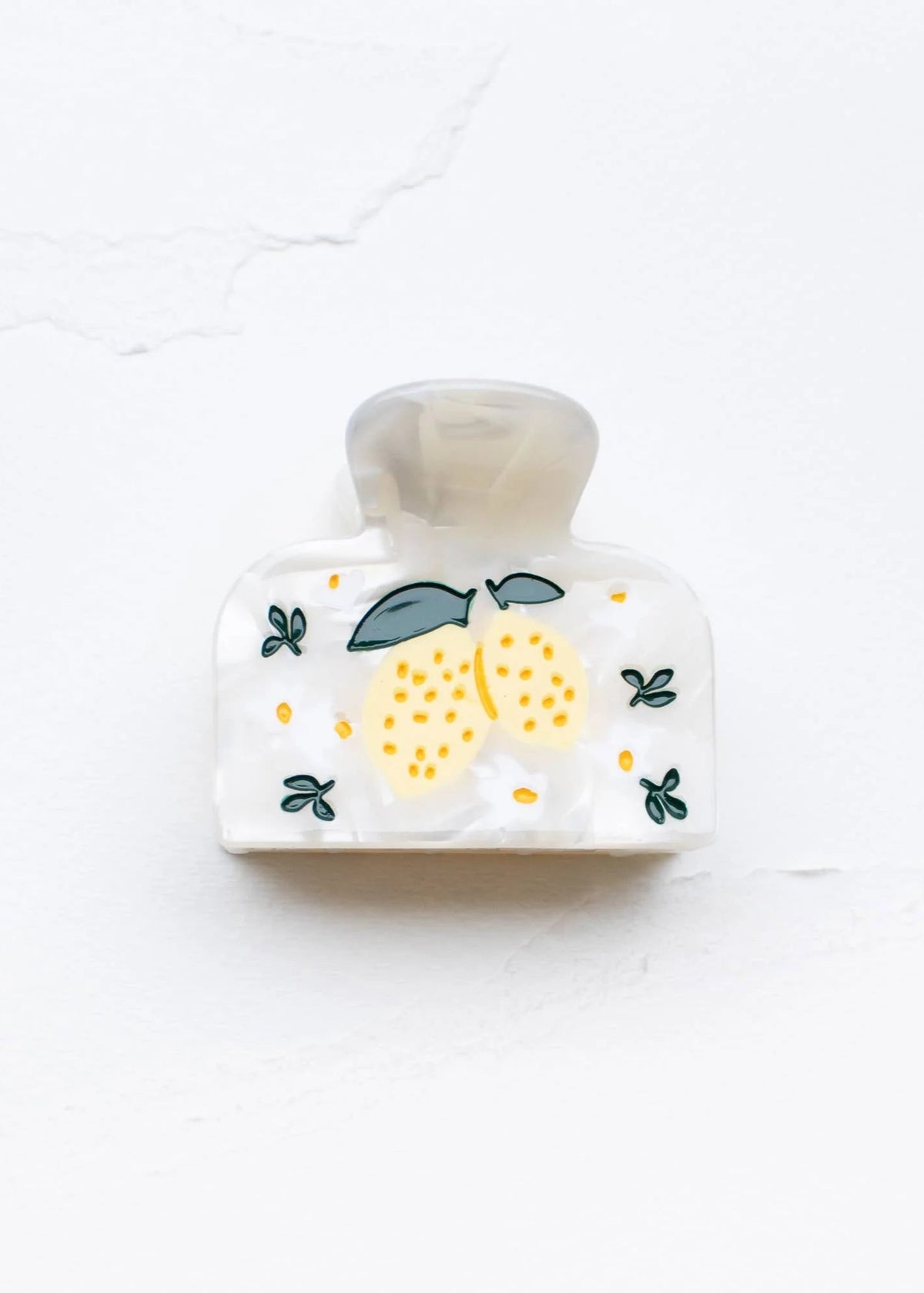 Eco Lemon Hair Claw Clip in Cream