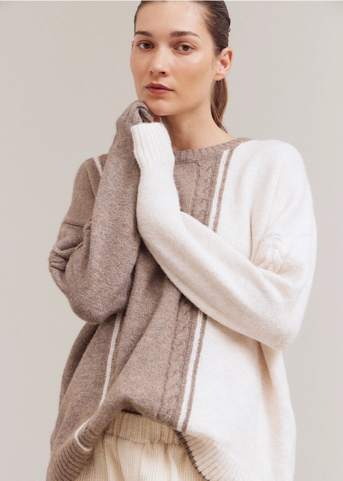 Konnie Cable Contrast Sweater