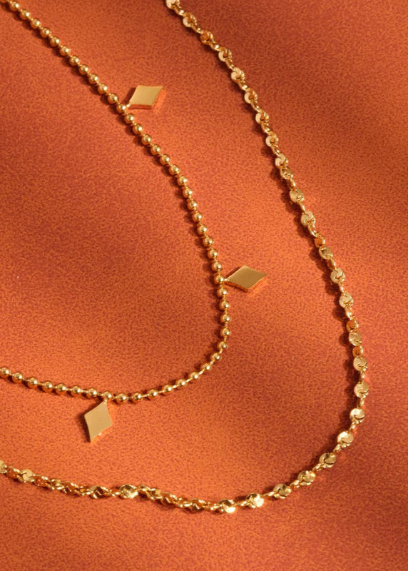 Arômes 18K Gold Non-Tarnish Layered Tassel Necklace