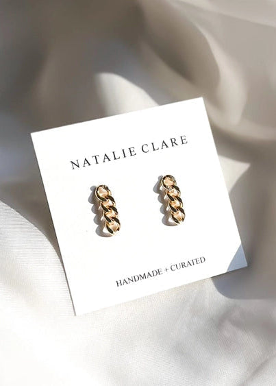Natalie Clare Gold Chain Studs