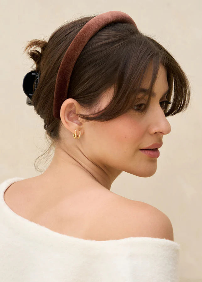 Kitsch Satin & Velvet Headbands in Black & Chocolate