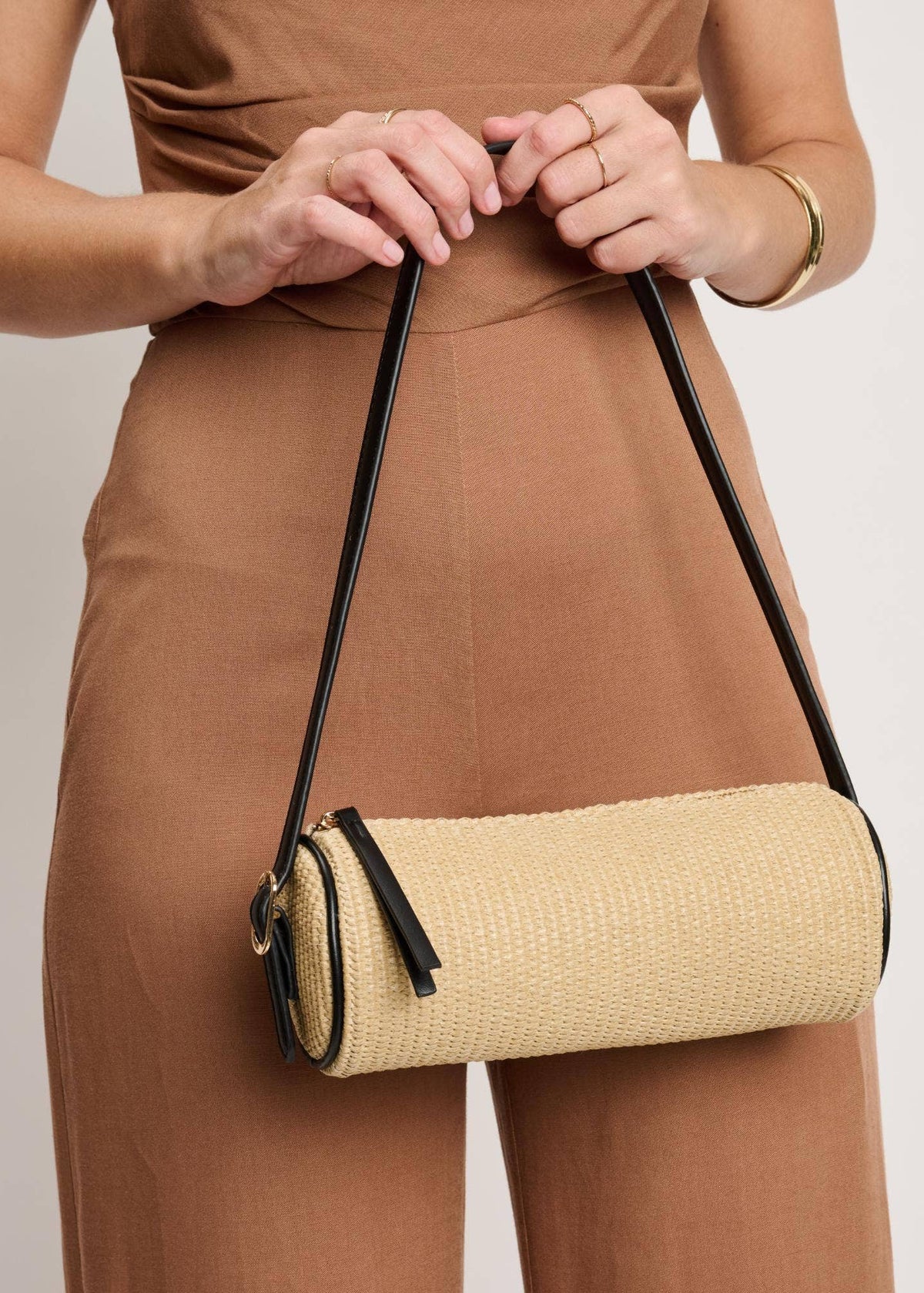 Moda Luxe Mila Natural Straw Shoulder Bag