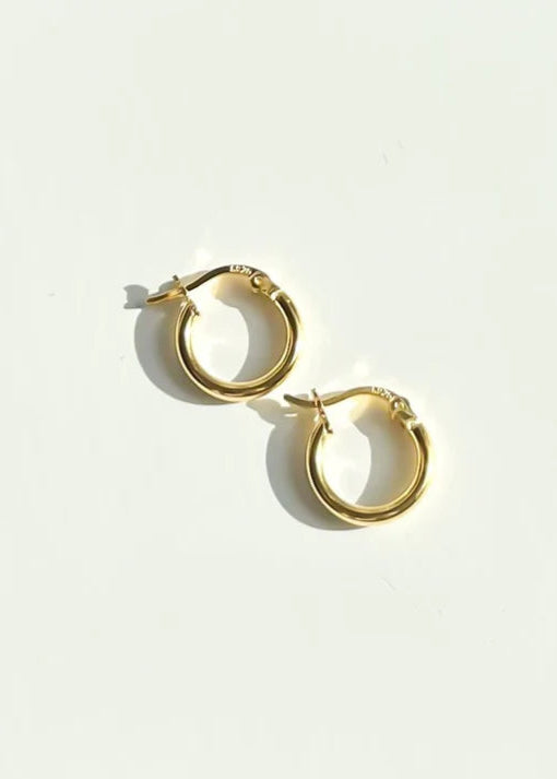 Gold Sterling Everyday Hoops 18k