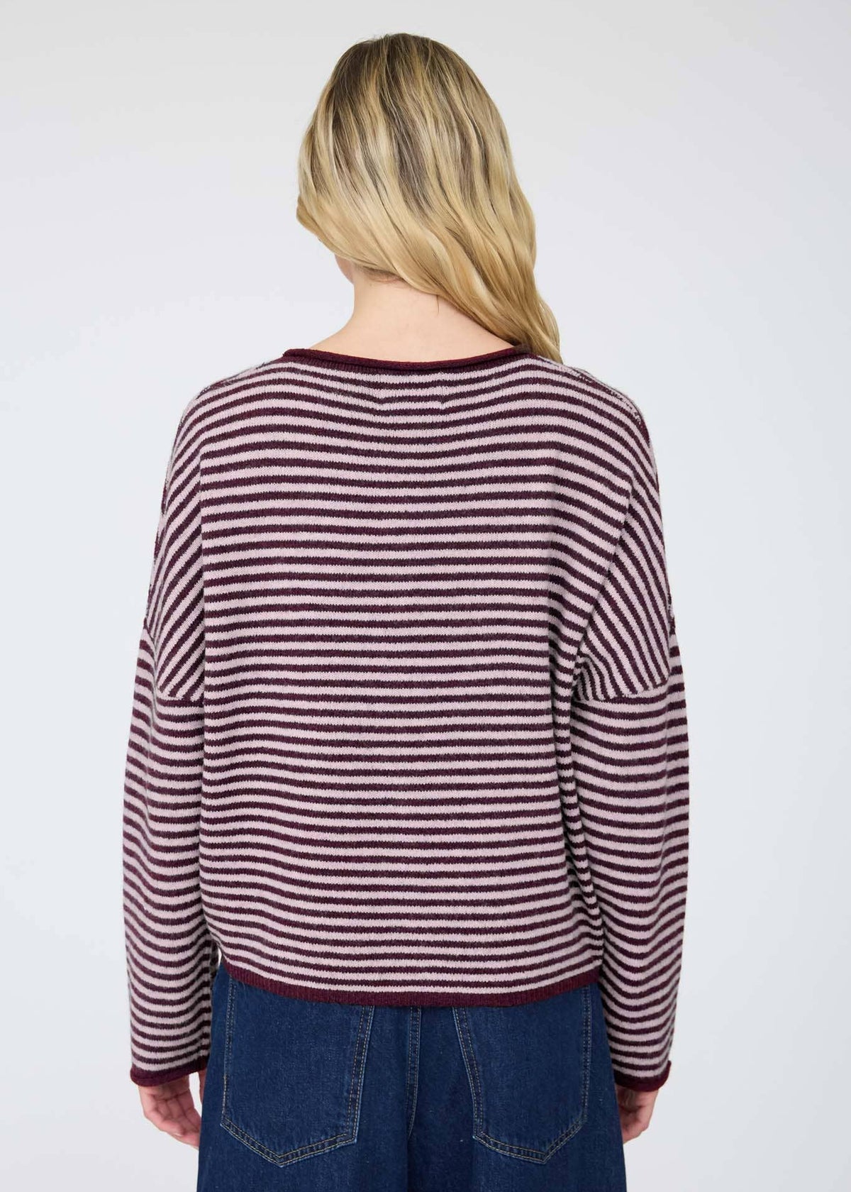 Brea Burgundy Stripe Cardigan