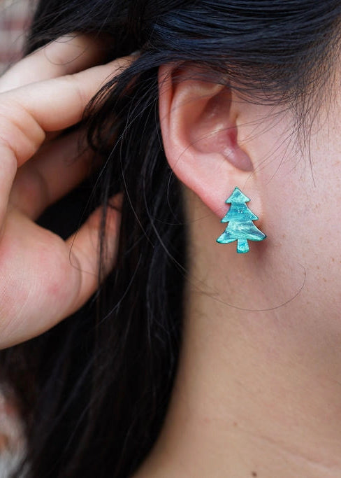 Christmas Tree Stud Earrings