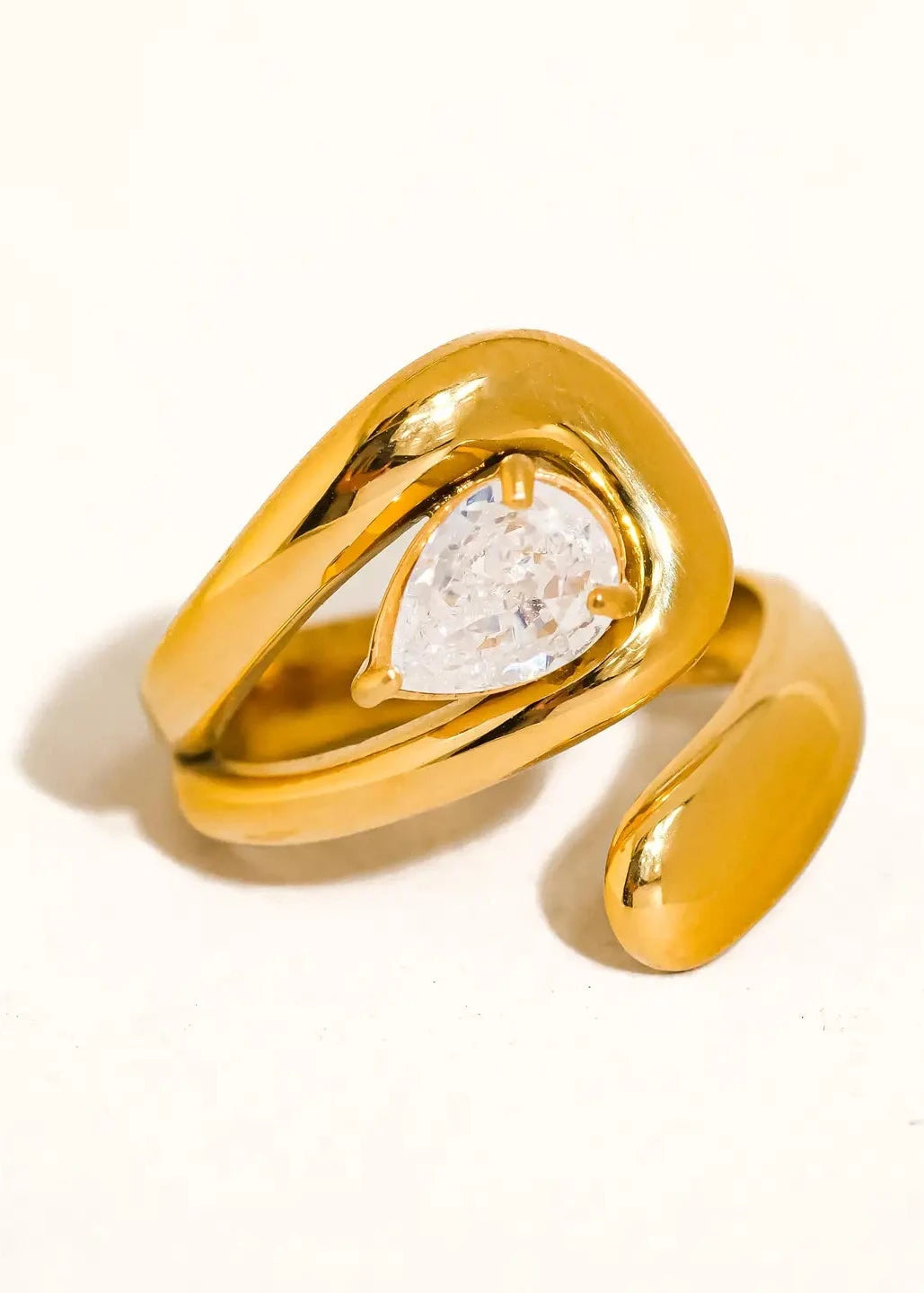 Ronnie Abstract Gold Ring