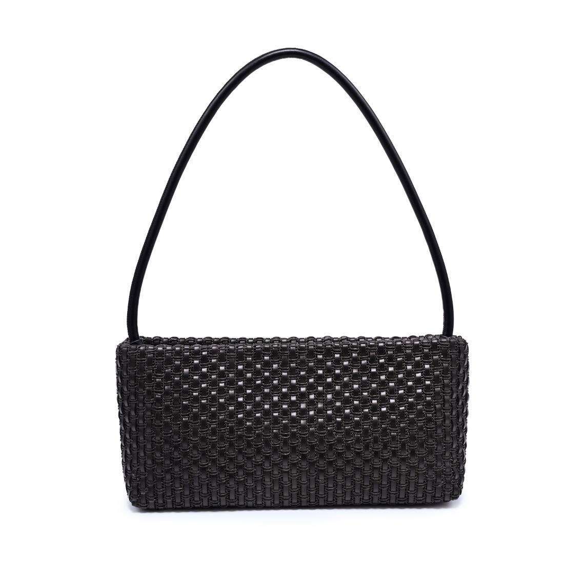 Moda Luxe Lucy Black Woven Shoulder Bag