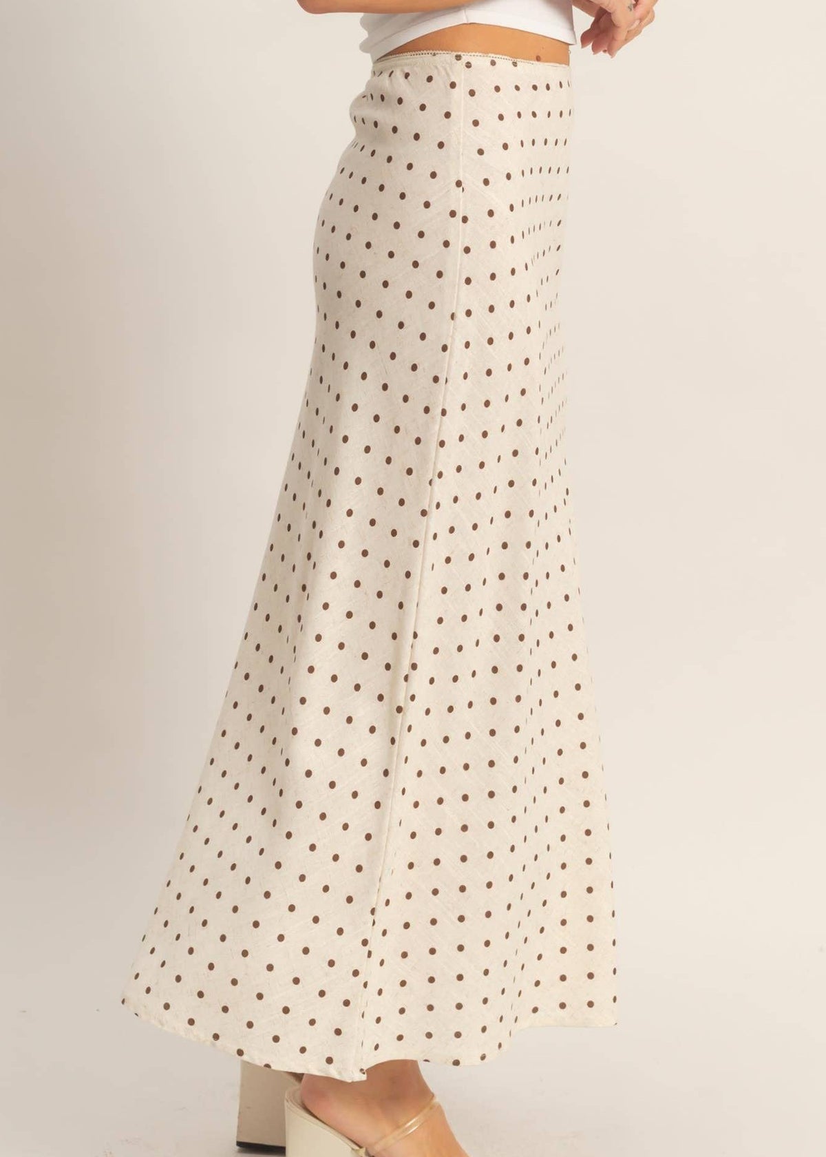 Paisley Polka Dot A-Line Skirt