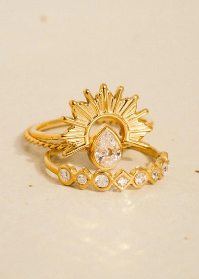 Françoise Sun Stone Layered Ring