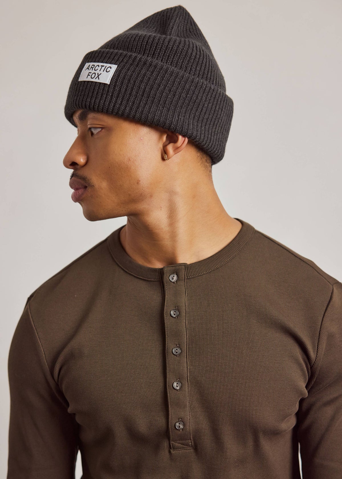 Arctic Fox Recycled Bottle Beanie in Black