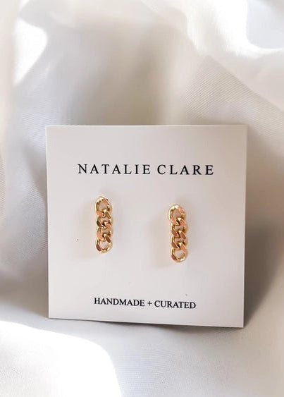 Natalie Clare Gold Chain Studs