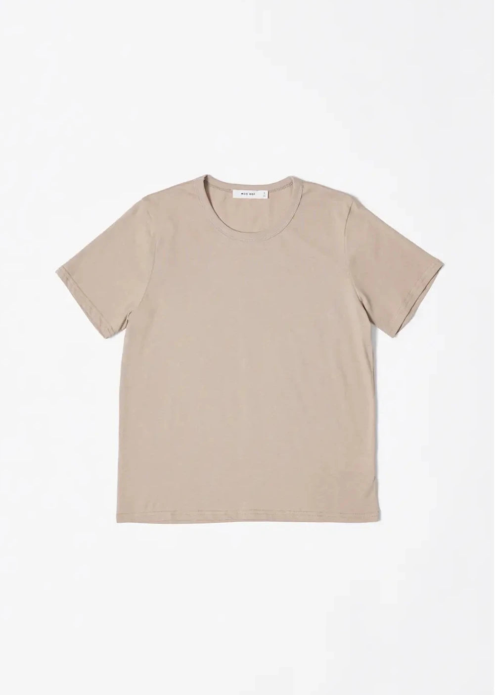 Charlotte 100% Cotton Classic Tee in Beige