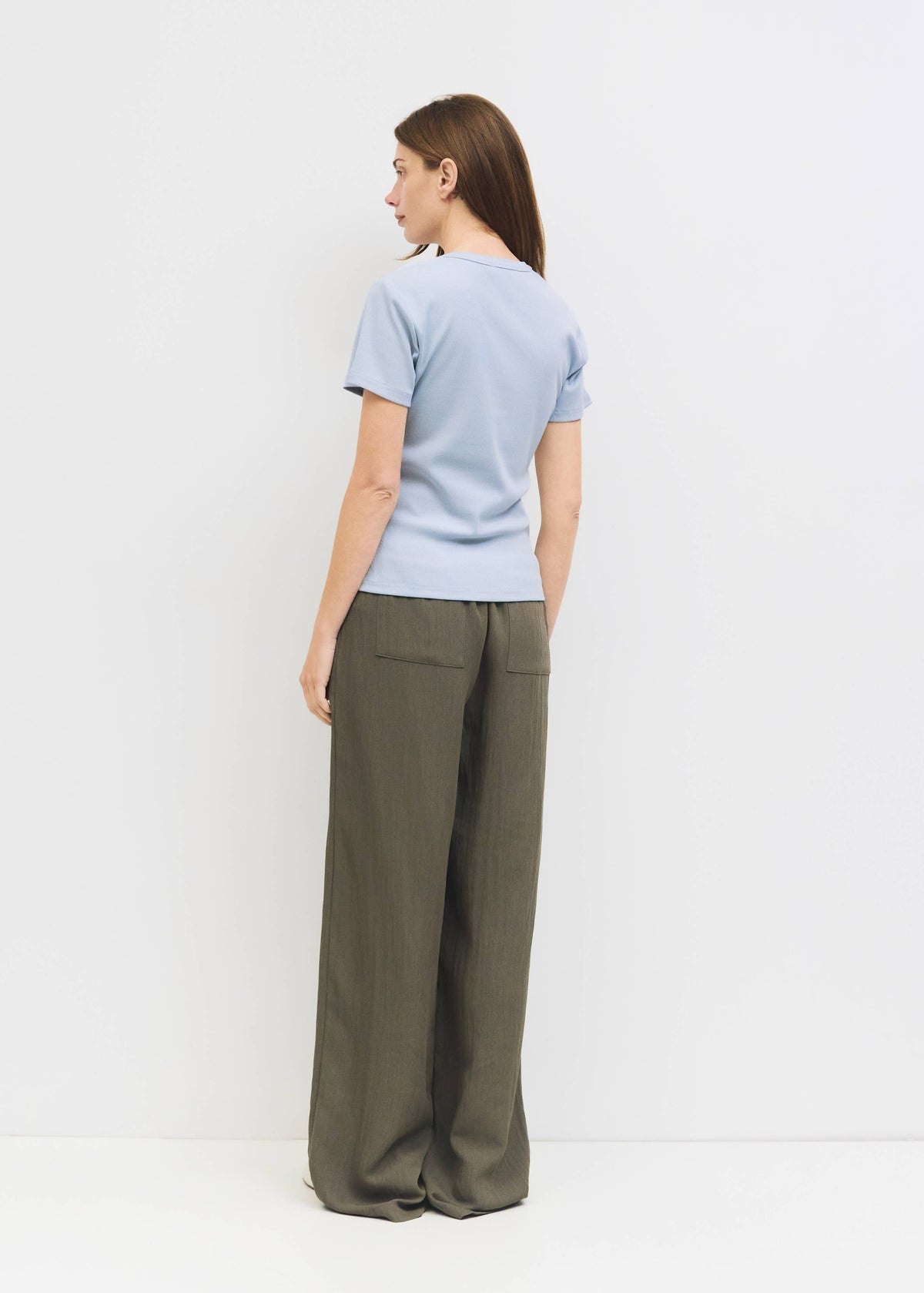 Miller Ribbed Short-Sleeve T-Shirt in Blue