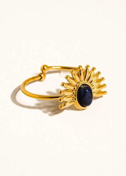 Fabienne Sun Stone Ring in Blue