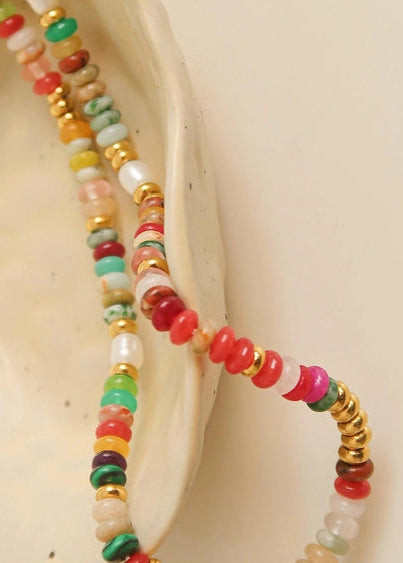 Sunny Boho Beaded Necklace