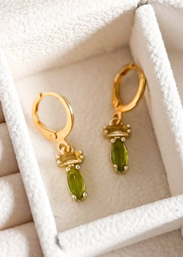 Gold & Olive Hoops