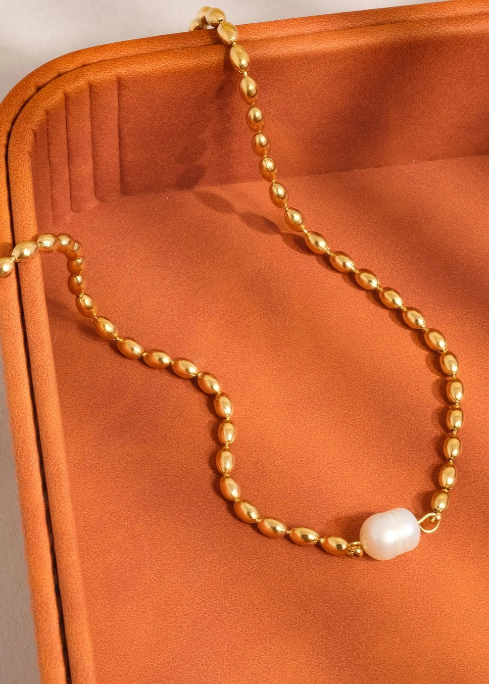 Vigne 18K Gold Ball Chain Pearl Necklace