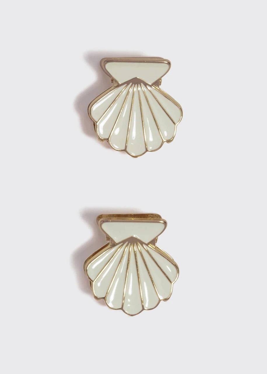 Kitsch Metal Shell Hair Clip 2pc Set