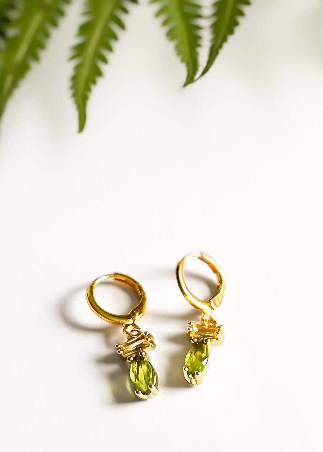 Gold & Olive Hoops