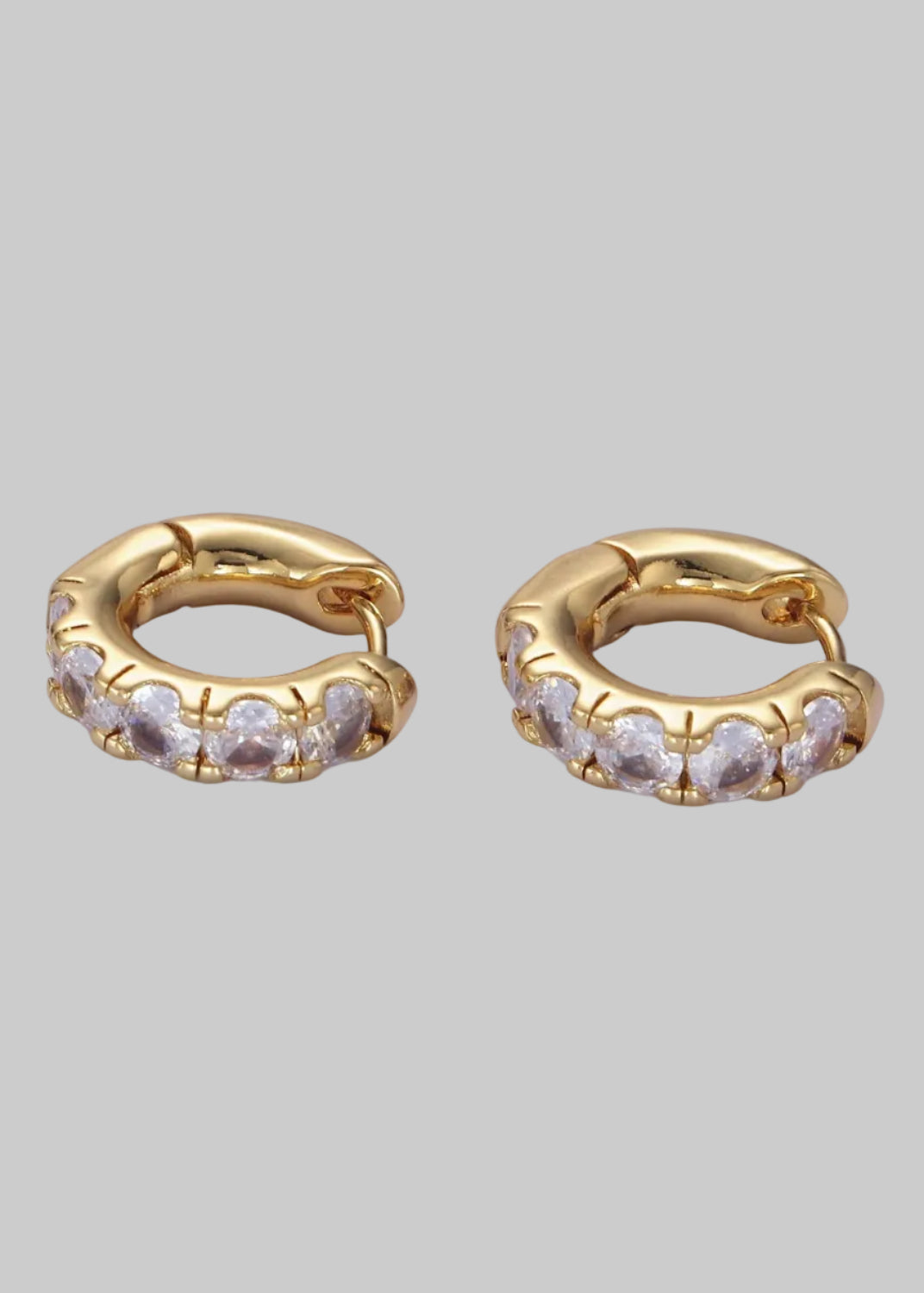 Rounded Huggie Earrings
