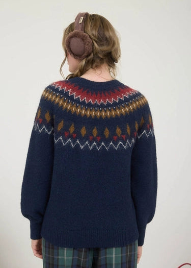 Monica Fair Isle Crew Neck Sweater